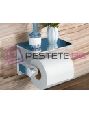 Метална поставка за тоалетна хартия с рафт за телефон за баня